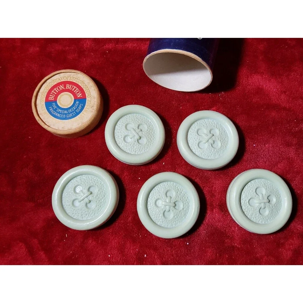 Vintage Avon BUTTON BUTTON Special Occasion Five Soaps, New in Box